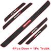 4PCS Universal Rubber Car Door Scuff Sill Cover Panel Step Protector Bumper Corner Protector