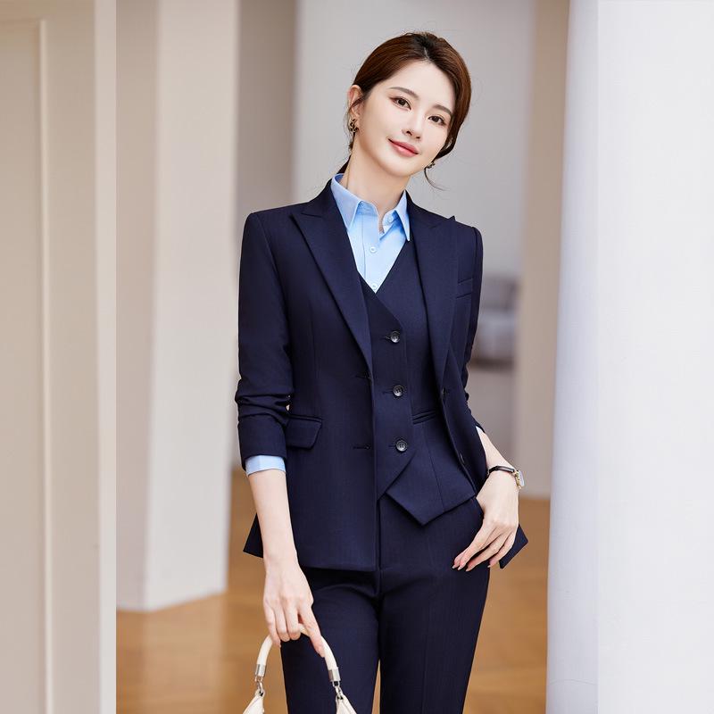 Женский приталенный формальный костюмный комплект 2024: Осень/Зима Деловая одежда