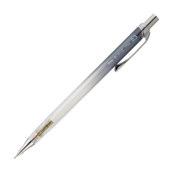 Механический карандаш Pentel Orenz, 10-я юбилейная ограниченная серия, 0,3 мм, серый (XPP503-ANN) - Неломающийся стержень, Стабильное письмо