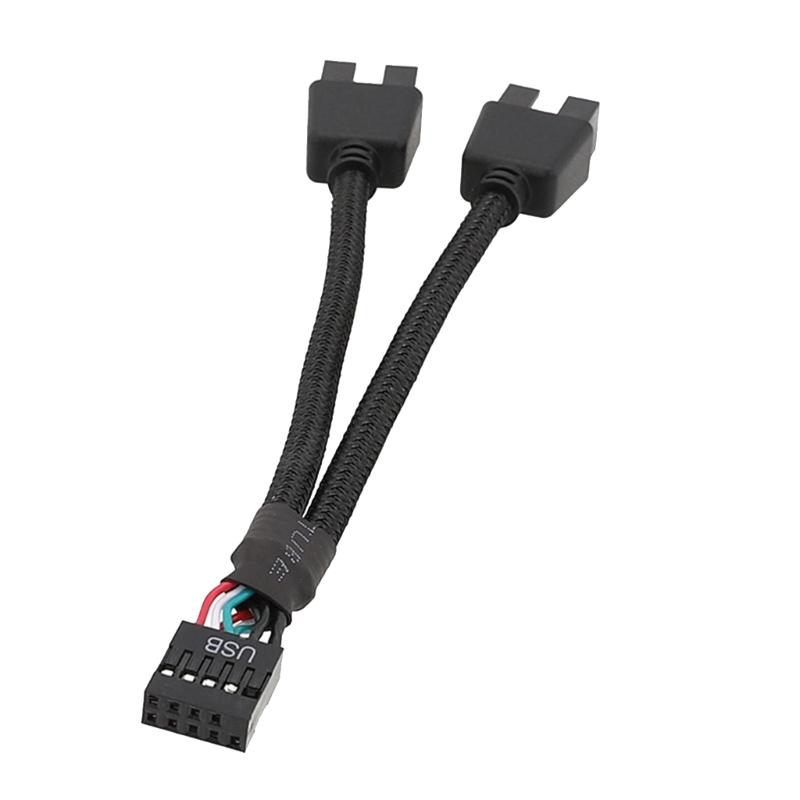 Материнская плата USB 2.0 9-контактный разъем 1 на 2 Удлинитель-хаб Разветвитель Адаптер Конвертер