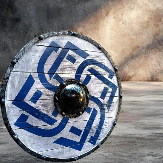 60.96 Cm Authentic Battleworn Wooden Viking Shield Warrior Shield Ancient War Round Shield Best Gift Decorative