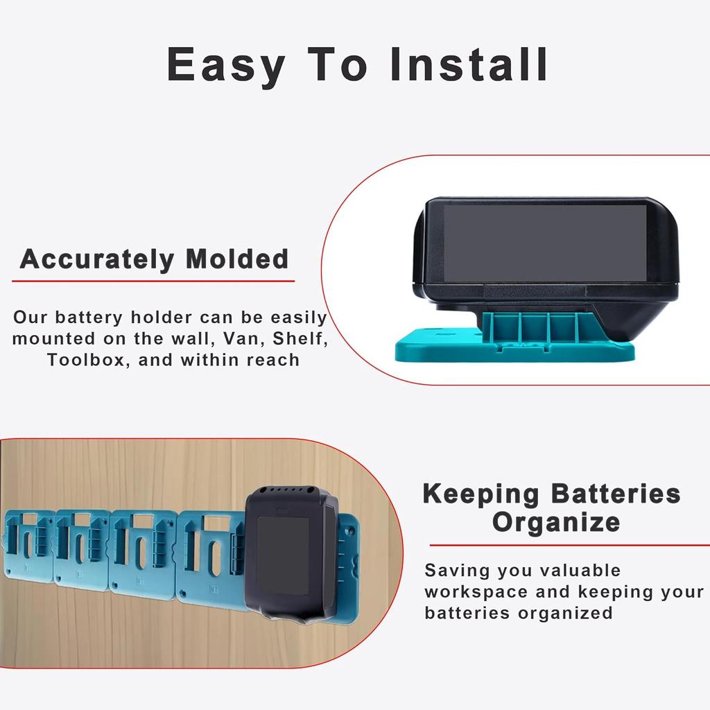 1-5 шт. Держатели для аккумуляторов Makita 18V Li-ion, настенный органайзер для аккумуляторов, сверхпрочное крепление для хранения аккумуляторов, док-холдер
