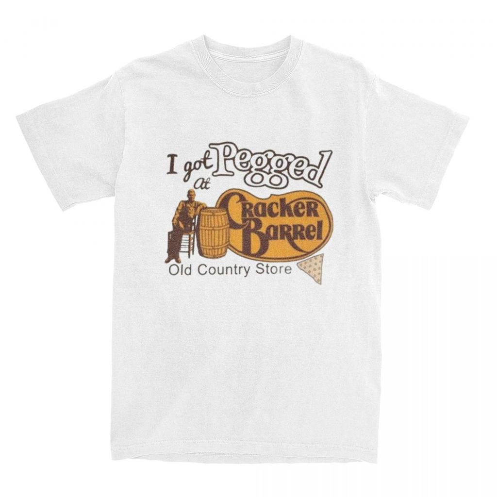 Men Women's T Shirt I Got Pegged At Cracker Barrel T Shirts Hip Hop Funny Meme Summer Tee Shirt Cotton Clothing Birthday Present