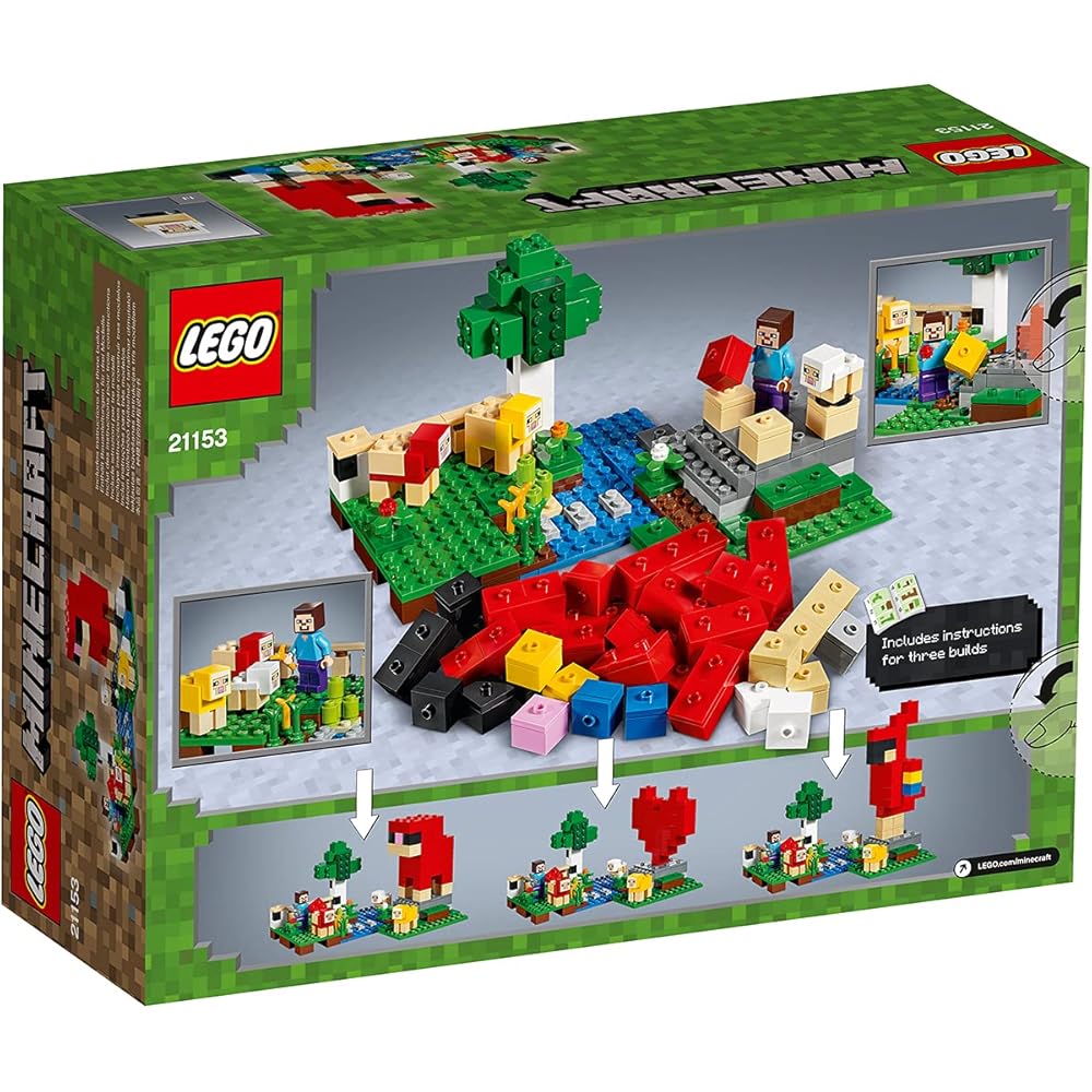 LEGO Minecraft Giant Sheep Wool Farm Building Set 21153 with Blocks and Accessories