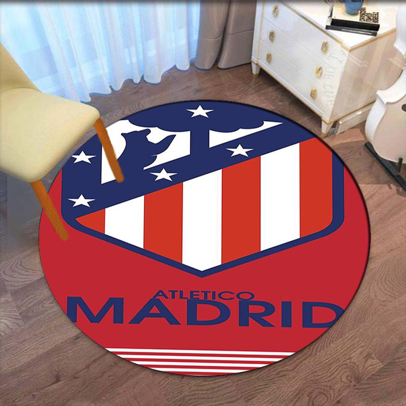 Atlético Madrid Printed Round Rug Carpet Chair Rug Area Rug Entryway Doormats,for Office Chair Living Room Bedroom Kitchen Room.