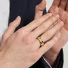 Парные кольца Изысканные женские кольца с цирконами и стразами Набор простых колец золотого цвета Мужские кольца из нержавеющей стали с камнями CZ Свадебные украшения