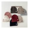 Children's Knitted Hat Korean Boys' Autumn/winter Warm Pullover Hat Girls' Embroidered Bow with Foreign Style Wear Cold Hat