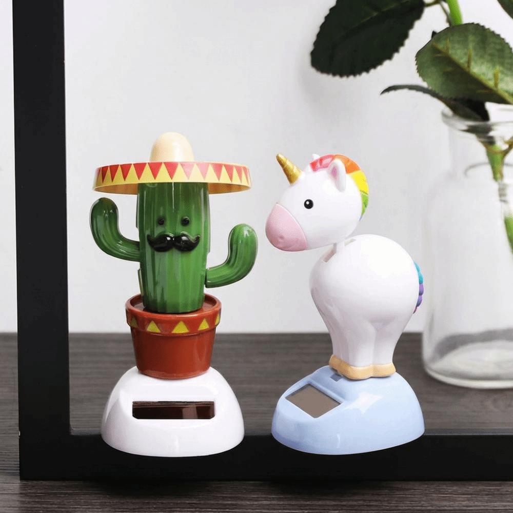 Cute Home Ornament Gift Shaking Moving Flip Flaps Toy Solar Powered Swing Dancing
