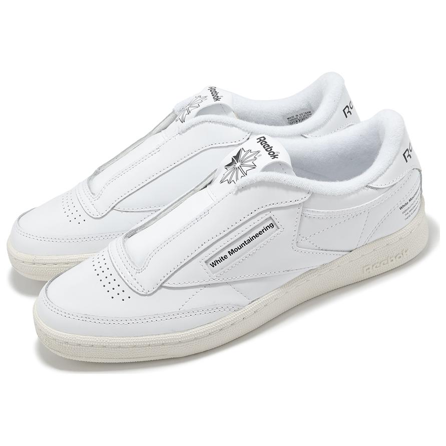 White Mountaineering x Reebok Club C 85 Белые Меловые Унисекс Кроссовки Черные 100218232