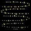 Gold 60th Birthday Decorations Number 60 Circle Dot Twinkle Star Garland Metallic Hanging Streamer Bunting Banner Backdrop for 60 Year Old Happy