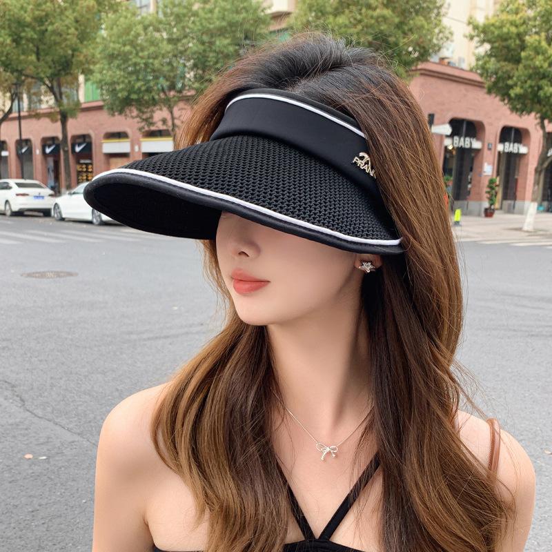 Новая летняя пустая верхняя шляпа от солнца с защитой от УФ-излучения для женщин, повседневная соломенная шляпа с широкими полями для пляжа и путешествий, женская шляпа от солнца