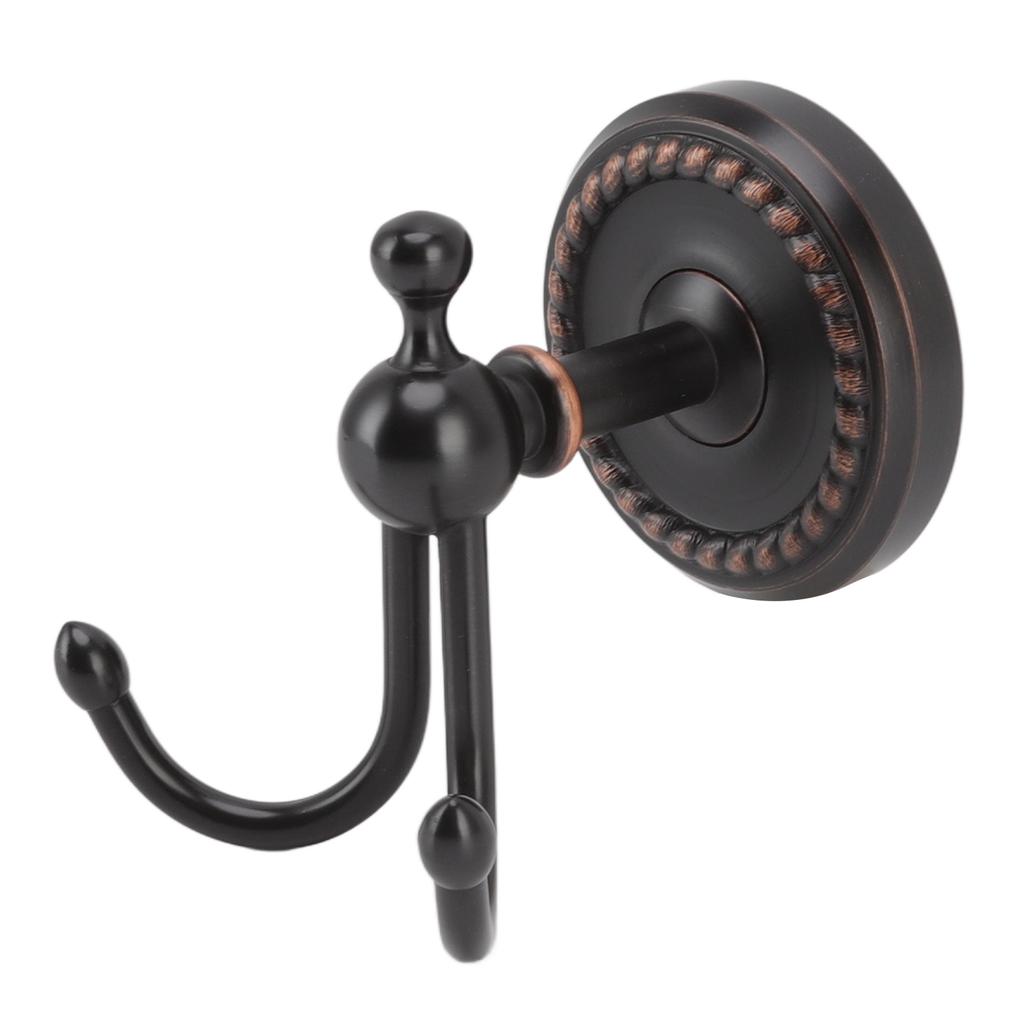 Вешалка для одежды в ванной комнате из черной меди, из нержавеющей стали, с витым узором, крючок для полотенец для дома