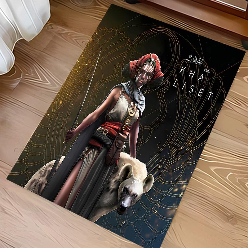 Коврик с принтом Assassin's Creed - Мягкий, Моющийся, Нескользящий Коврик для Дома, Офиса, Под Стулья, Для Гостиной, Домашнего Офиса, Декоративный Ковер