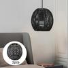 2pcs Pendant Lamp Shade Retro Style Lighting Fixture Woven Rattan Ceiling Light Wicker