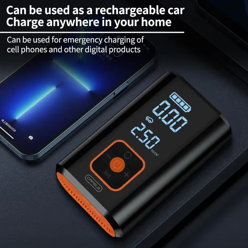 Новый компактный автомобильный портативный автоматический насос для накачивания шин, манометр для шин, воздушный компрессор с интеллектуальным цифровым дисплеем, аварийный насос для накачивания шин