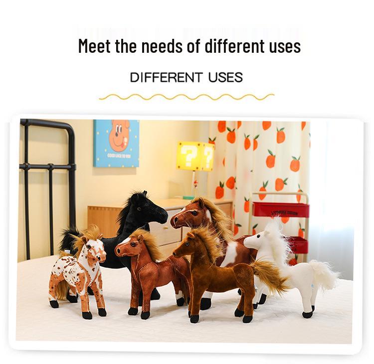 Милая плюшевая кукла-пони - Имитация лошади, покрытой кровью и потом, Подарок на день рождения для девочек