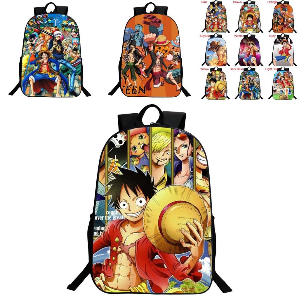 Прочный и модный аниме One Piece Monkey D. Рюкзак для путешествий Луффи для студентов