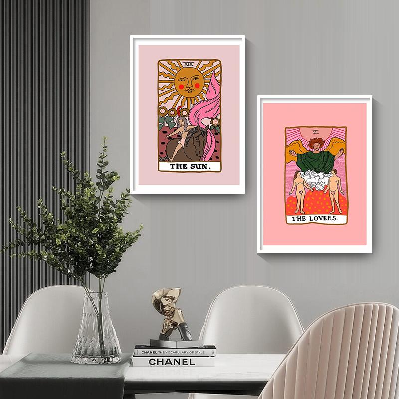 Любители скандинавских стран, постер Таро, Звездный человек, холст, картина, иллюстрированный мир, художественный принт, современное солнечное настенное изображение для спальни, домашний декор