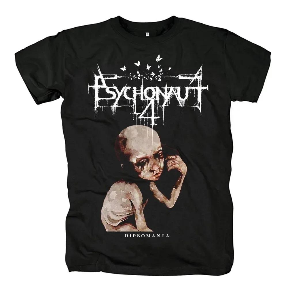 Футболка Psychonaut4 Футболка группы Black Metal Мужская Смешной Принт Хлопковая Футболка Harajuku Уличный Стиль Футболки Топы Одежда Унисе...