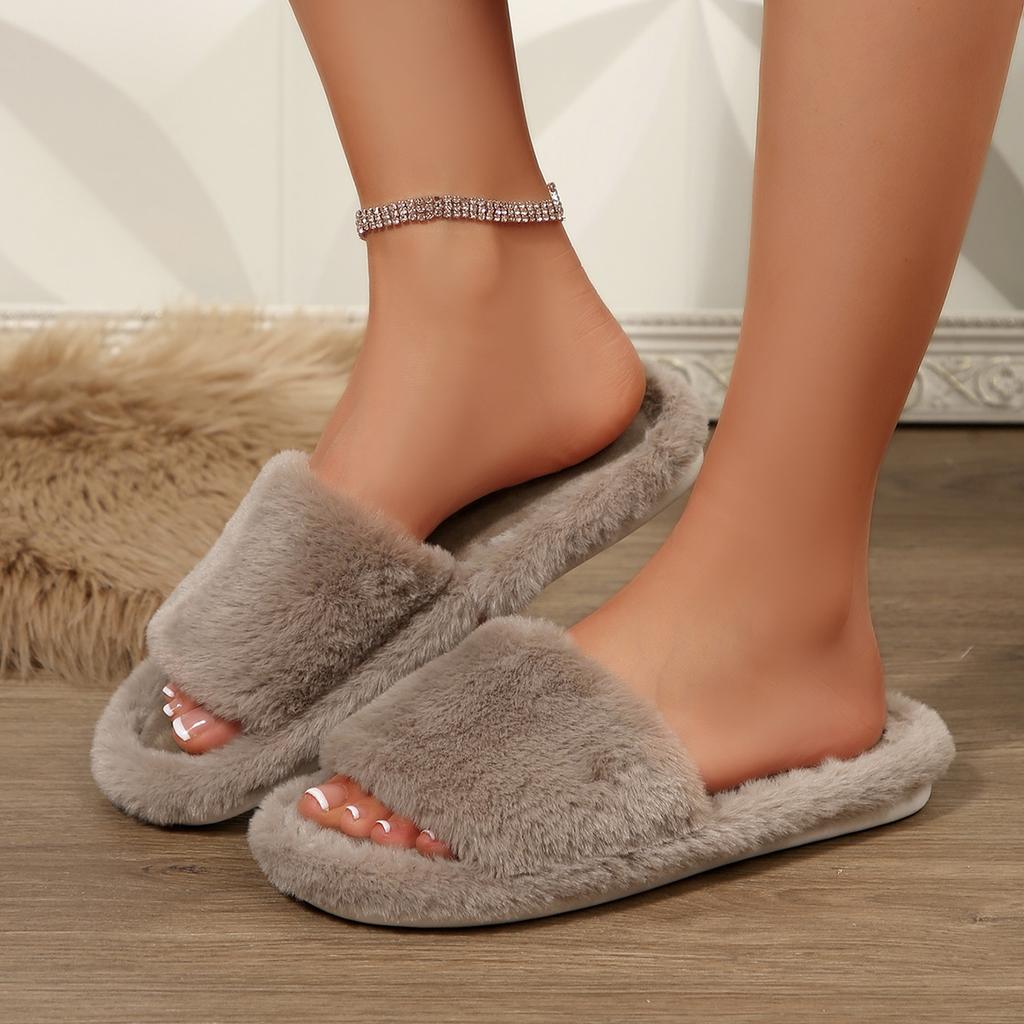 Fashion Fashion Home Shoes Women Flats Cross Straps Slippers 2025 Slides Women Casual Home Shoes Women Flat Plush Cross Straps Slippers