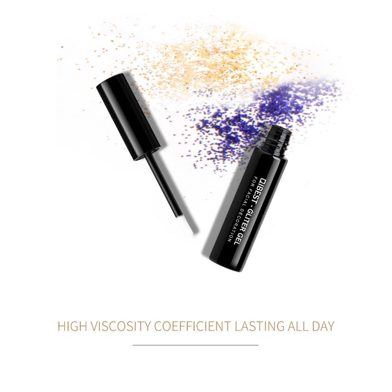 QIBEST Color Cosmetics High Glitter Gold Onion Powder Glue Natural Eye Shadow Nail Gold Onion Glue Quick Drying