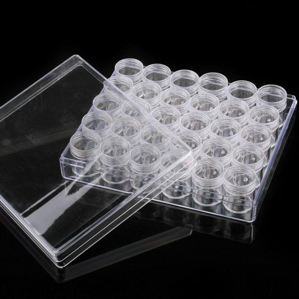 Round Shape Bead Storage Box Clear Beads Organizer New Transparent Bottles Bead Storage