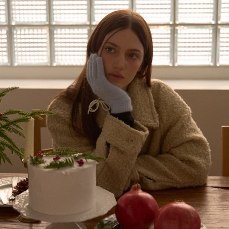 Летерие ПЕРЧАТКИ ANGORA RIBBON_СИНИЕ