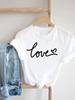 (Asian Size) Tee Top Women Sweet Love Trend 90s Style Cute Clothing T Shirt Woman Print Fashion  Female Short Sleeve Graphic T-shirts