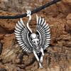 Egypt Cat Angel Wings Ethnic Cat Jewelry Male Necklace Pagan Talisman Egyptian Jewelry For Women Men