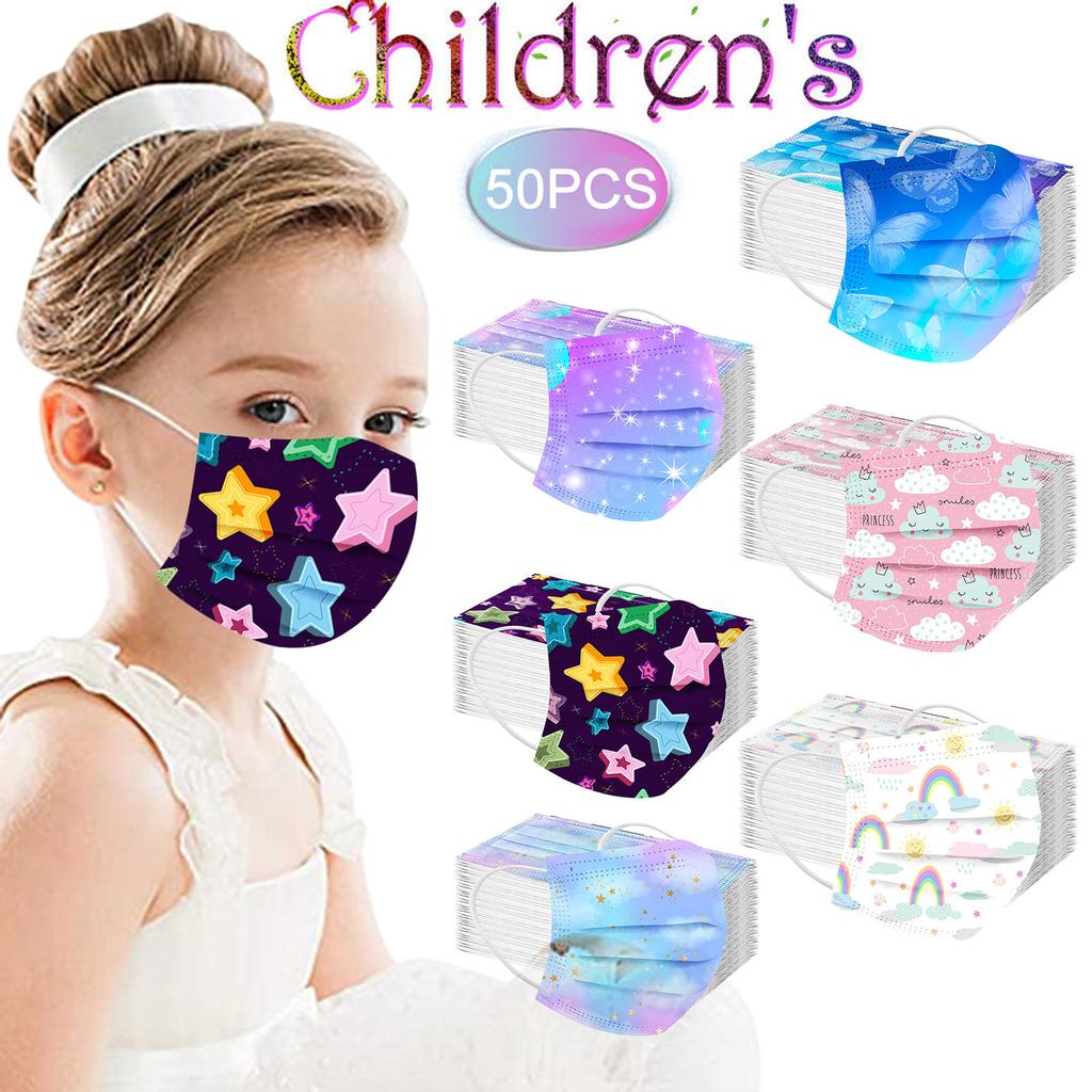 Детская детская маска Одноразовая маска для лица Промышленная 3-слойная ушная петля 50 шт. Маска