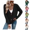 Women's Fashion Temperament Casual Breasted Knit Cardigan Sweater Coat