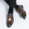 Модный Люксовый Бренд 2025 Новые Кожаные Повседневные Оксфорды Классические Ретро Удобные Мужские Туфли Остроносые Деловые Рабочие Офисные На шнуровке Мужские Туфли