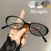 Фотохромные очки для близорукости с защитой от синего света для мужчин и женщин, модные очки с овальной оправой для путешествий на открытом воздухе и толстой окантовкой, очки для близорукости