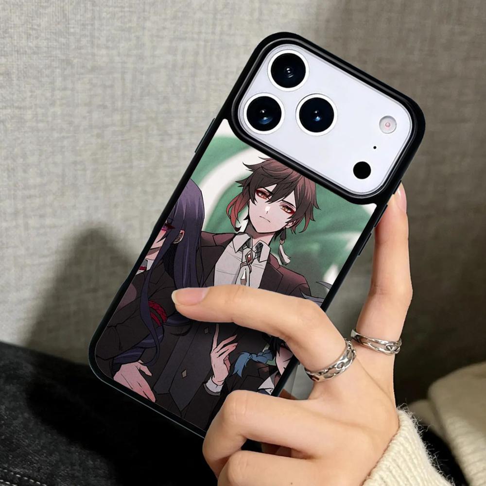 Capa Case for iPhone 17 Air 16 Pro Max 15 Plus 11 13 Mini 14 12 Back Phone Cover Zhongli Genshin Impact soft