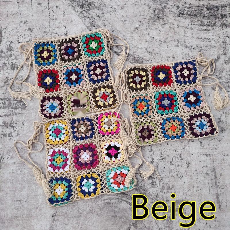 Вязаный крючком купальник бикини и мини-юбка ручной работы