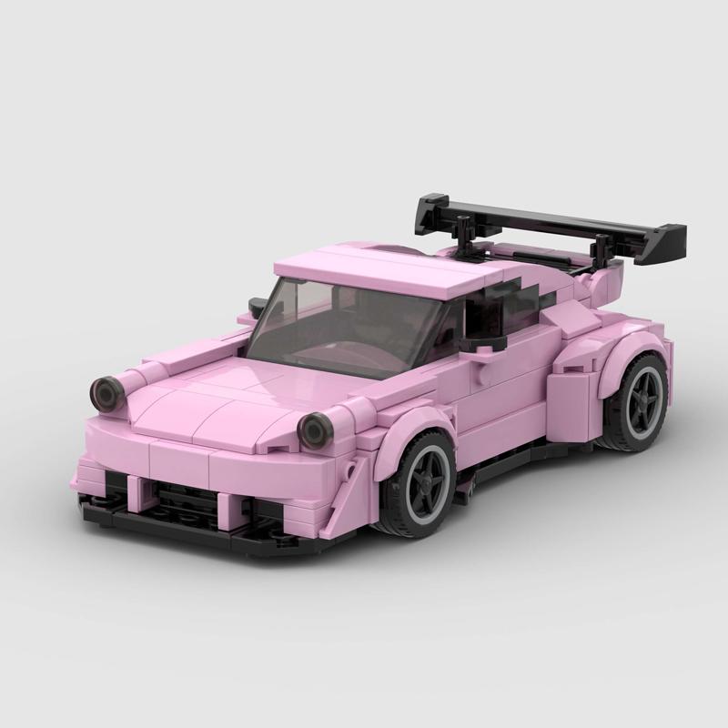 MOC RWB Широкий Гоночный Автомобиль Городской Спортивный Модель Строительные Блоки Кирпичики Детская Игрушка Классические Супер Гонщики Транспортное Средство Техника