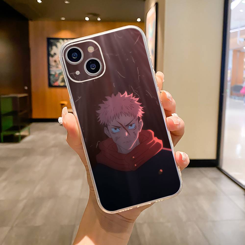 Главные герои аниме - Юдзи Итадори Чехол для телефона для iPhone 17, 16, 15, 14, 13, 12, 11, Pro Max, 16/15/14 Plus Прозрачная крышка