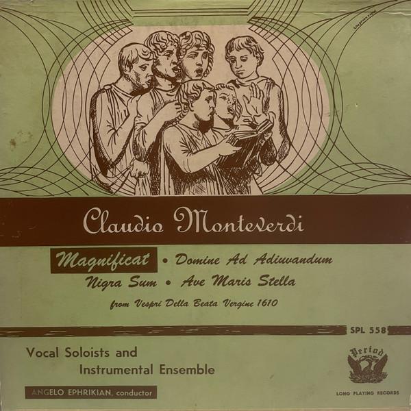 LP Пластинка КЛАУДИО МОНТЕВЕРДИ - Magnificat / Domine Ad Adiuvandum, SPL558 ПЕРИОД США Классика Б/У