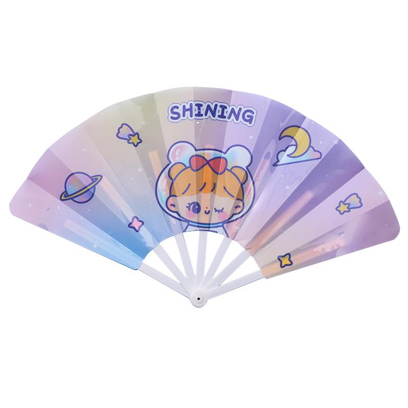 Portable Cute Cartoon Folding Fan - Handheld and Compact for Summer