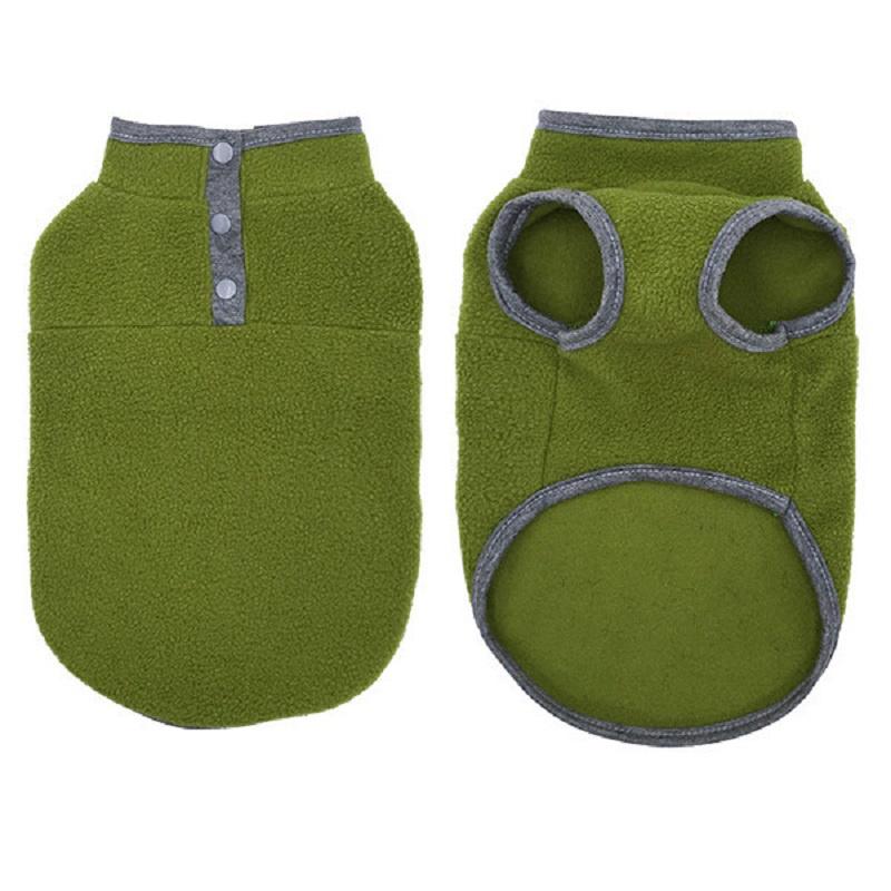 Одежда для домашних животных Осень-зима Легкий флис для маленьких и средних собак Повседневный свитер Теплый толстый Открытая пуговица Одежда для щенков и кошек