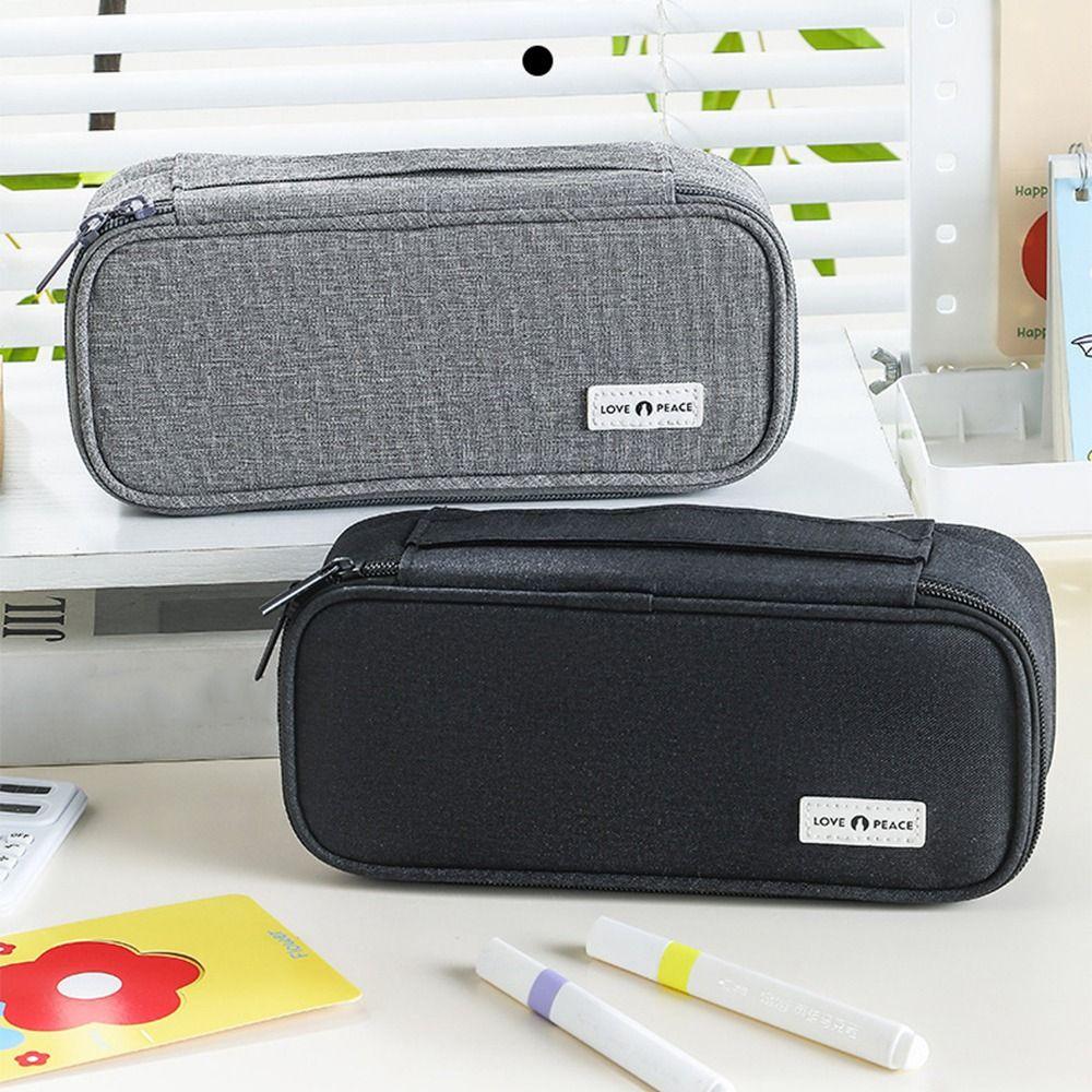 Portable Stationery Organizer Simple Pen Storage Bag Multifunctional Pencil Case  School Supplies