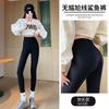 Fleece Thickened Shark Pants Women Wear New Autumn and Winter Thermal Cotton Pants Tight and Thin Coffee Leggings