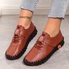 Fashion Spring and Summer 2024 Newsoft-soled Roman Breathable Retro Stitching Muffin Bottom Plus Size WOMEN'S Shoes Single
