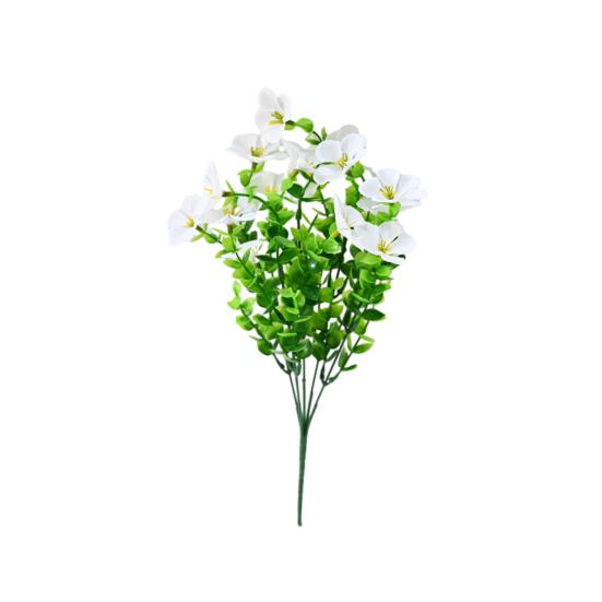 Artificial Flowers for Outdoors UV Resistant Mixed Bundles Fake Wildflower Bouquet Realistic Spring Planter Filler for Hanging Baskets Porch Patio