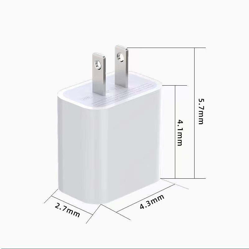Европейское зарядное устройство PD20W для iPhone 14/15 с интерфейсом USB-C, зарядная головка американского стандарта