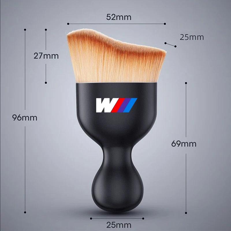 Car Badge Dust Brush Interior Detail Gap Air Vent Cleaning Soft Brush For BMW M Power Performance F10 F31 E36 E39 E87 E90 X3 X5
