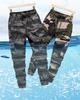 Мужские молодежные модные брюки-карго камуфляжной расцветки с эластичной талией и множеством карманов