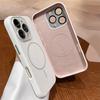 Жидкий силиконовый магнитный чехол Magsafe для iPhone 16 13 14 15 Pro Max Защитное стекло для камеры Крышка кнопки управления камерой