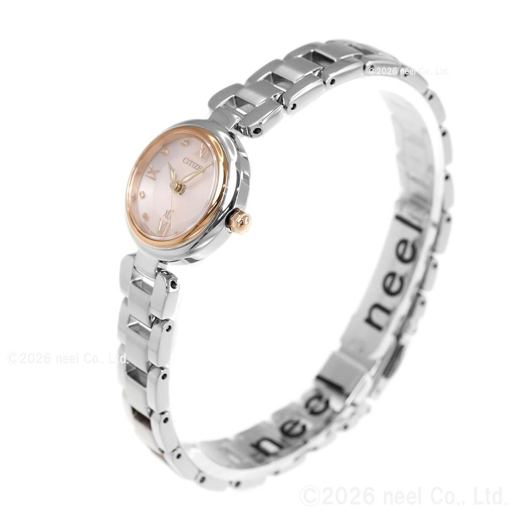 Citizen xC mizu collection EW5574-51W Eco-Drive Watch, Silver x Pink Gold, Small Size 21.5mm, Water Resistant, Women's, Made in Japan