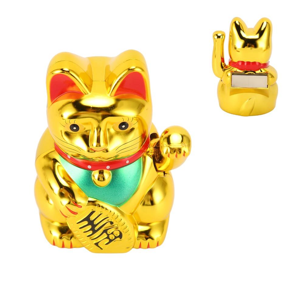 Plastic Feng Shui Fortune Cat golden Home Auspicious Decor Restaurant & Hotel Decor